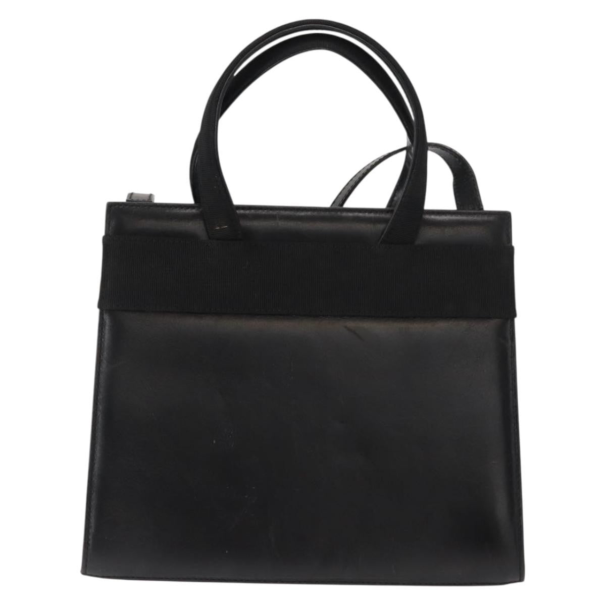 Salvatore Ferragamo Convertible Vara Bow Tote Leather Black Leather Handbag (Authentic  )