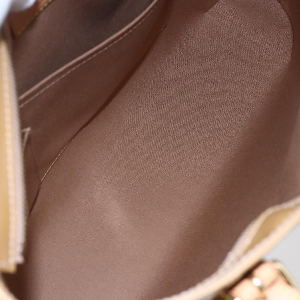 Louis Vuitton Brentwood Handbag Monogram Vernis Brown Patent_Leather Bag (Authentic  )