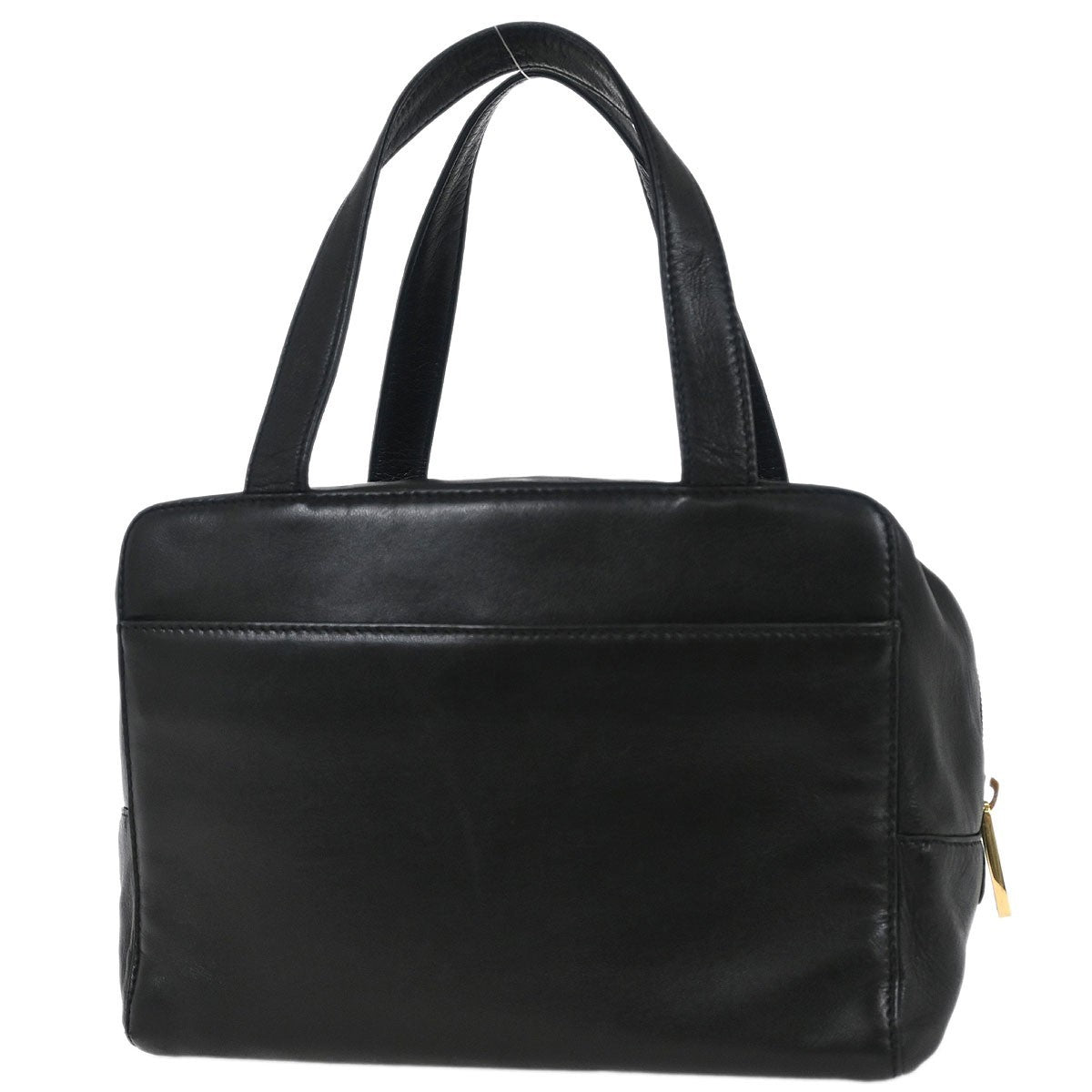 Loewe Anagram Handbag Leather Black Leather Handbag (Authentic  )