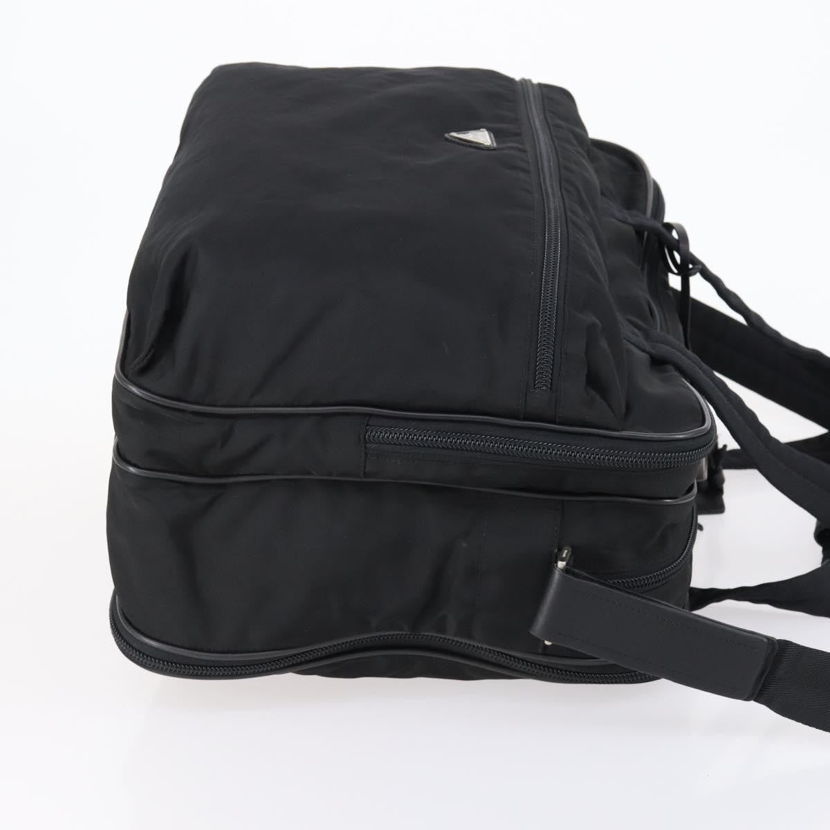 Prada Porta Computer Briefcase Tessuto And Saffiano Leather Black Nylon Briefcase Bag (Authentic  )