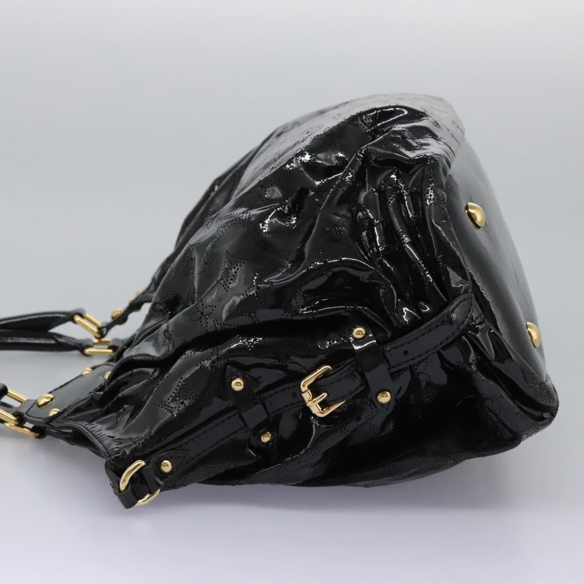 Louis Vuitton L Hobo Surya Leather Black Patent_Leather Handbag ( )