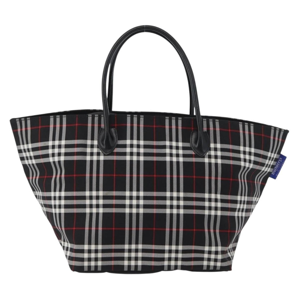 Burberry Nova Check Handbag Nylon Black Nylon Handbag (Authentic  )