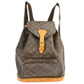 Louis Vuitton Vintage Montsouris Backpack Monogram Canvas Brown Canvas Backpack Bag (Authentic  )