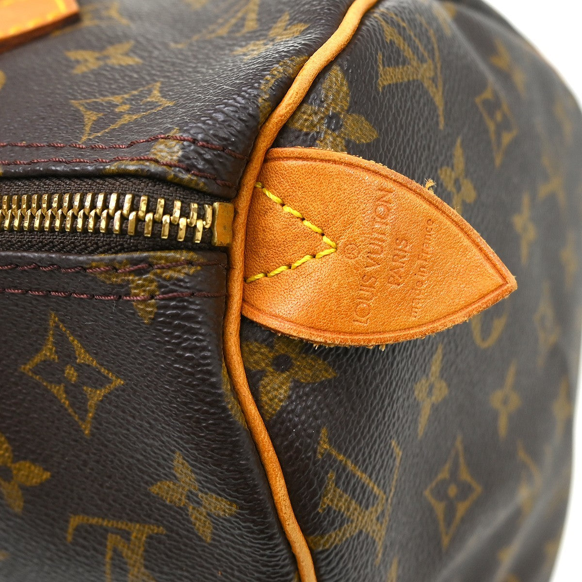 Louis Vuitton Speedy Handbag Monogram Canvas Brown Canvas Handbag ( )