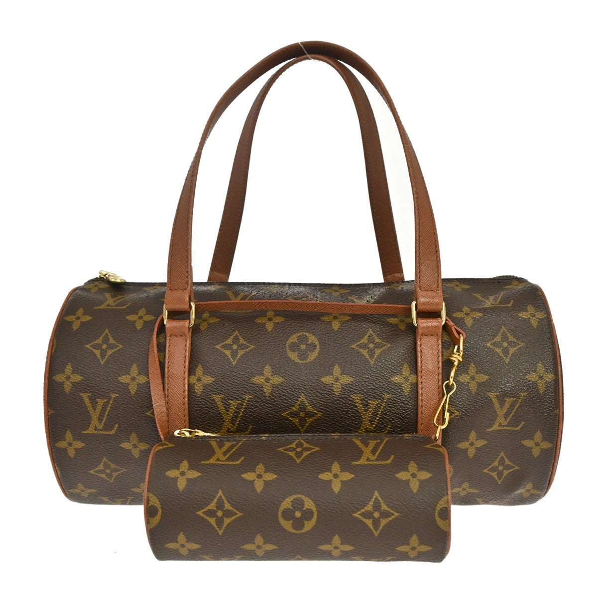 Louis Vuitton Papillon Handbag Monogram Canvas Brown Canvas Handbag ( )