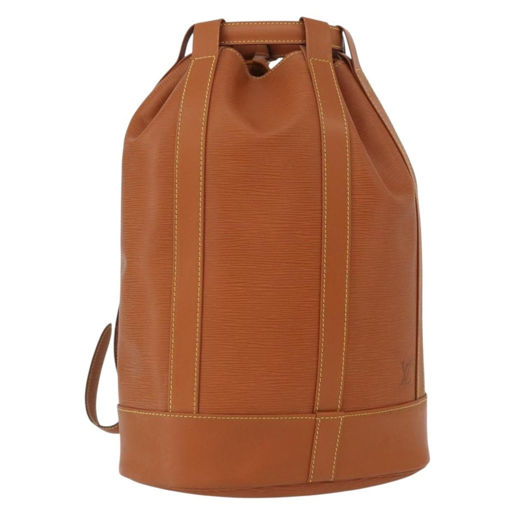 Louis Vuitton Randonnee Backpack Epi Leather Brown Leather Backpack Bag (Authentic  )
