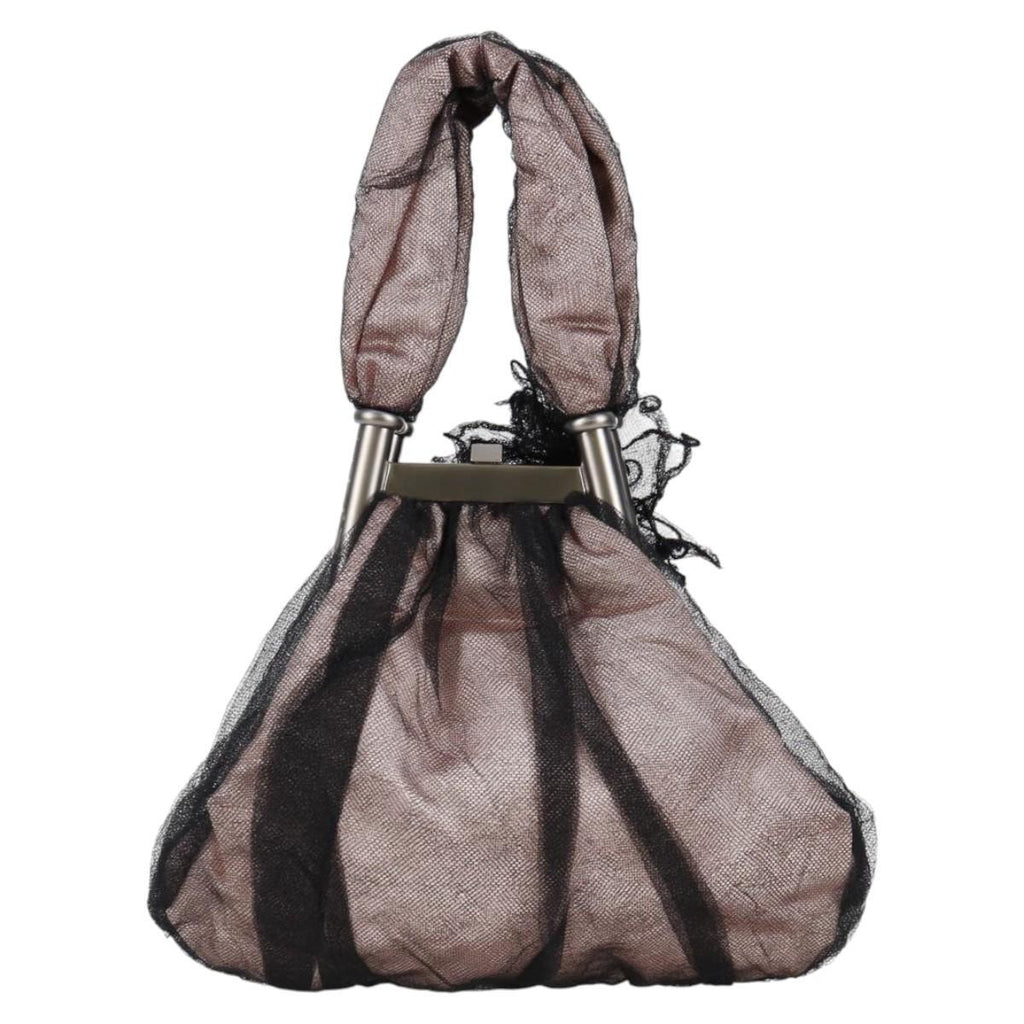 Chanel Drawstring Bucket Bag Chevron Patchwork Canvas Pink Nylon Bag (Authentic  )