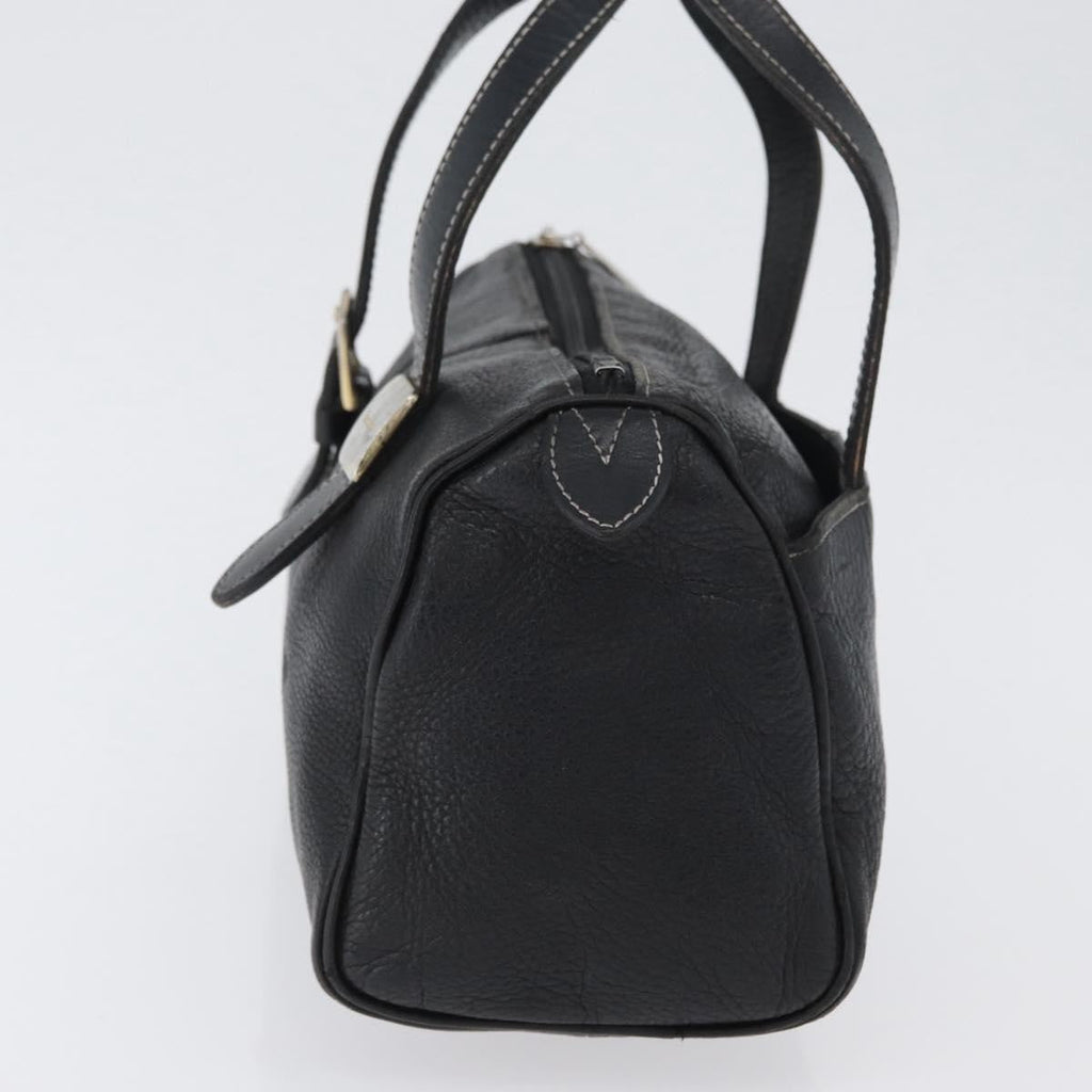 Burberry Vintage Handbag Leather Black Leather Handbag (Authentic  )