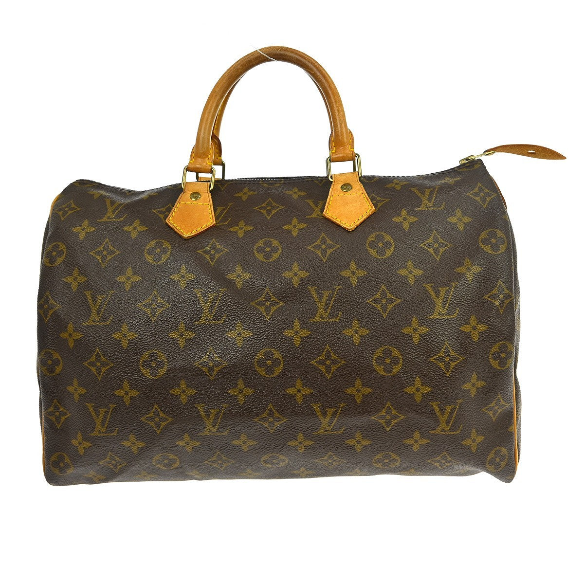Louis Vuitton Speedy Handbag Monogram Canvas Brown Canvas Handbag ( )