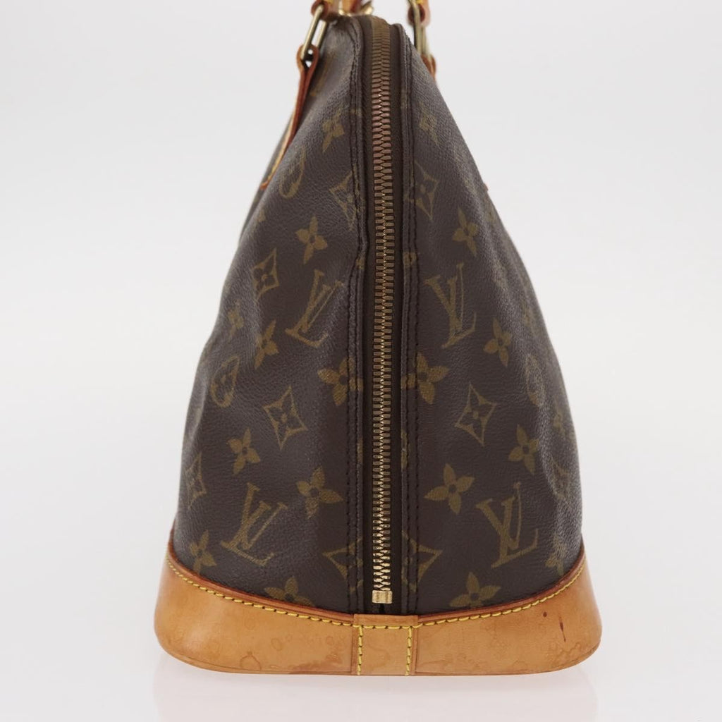 Louis Vuitton Alma Handbag Monogram Canvas Brown Canvas Handbag (Authentic  )