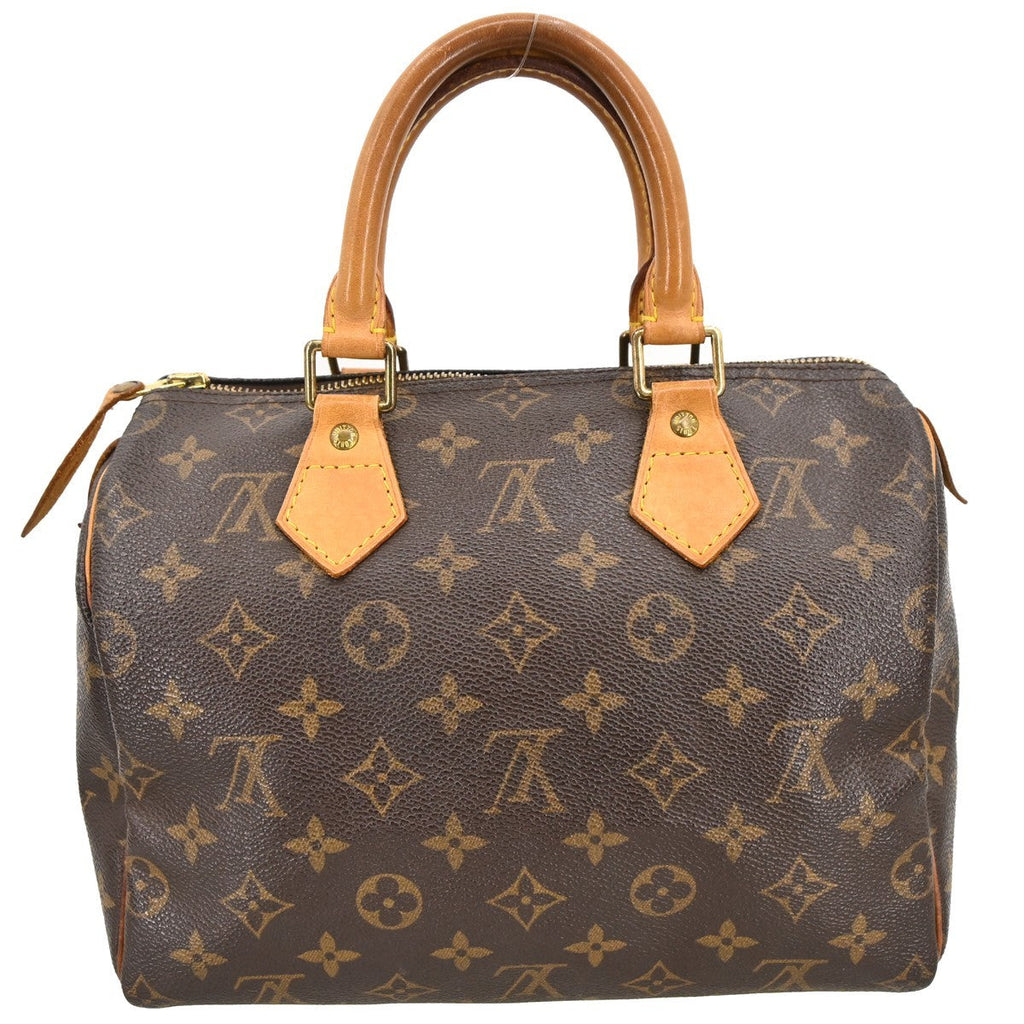 Louis Vuitton Speedy Handbag Monogram Canvas Brown Canvas Handbag ( )