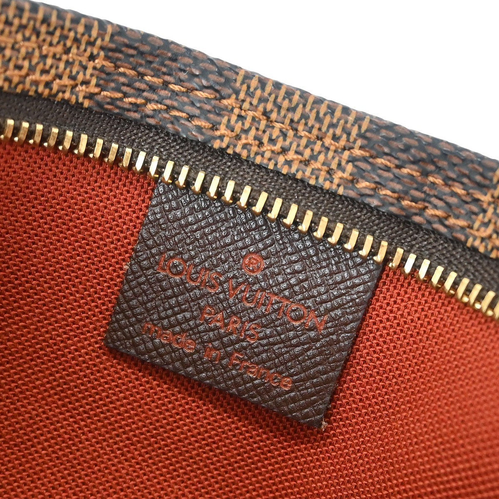 Louis Vuitton Trousse Make Up Bag Damier Canvas Brown Canvas Handbag (Authentic  )
