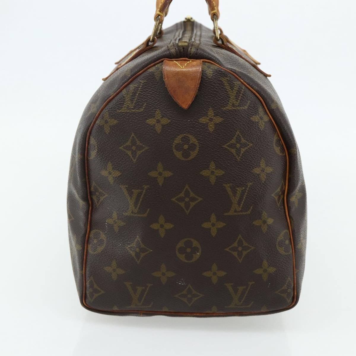 Louis Vuitton Speedy Handbag Monogram Canvas Brown Canvas Handbag ( )