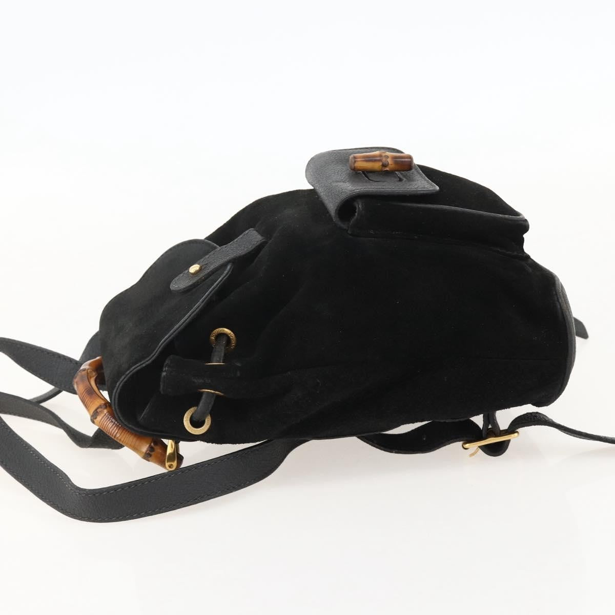 Gucci Gucci Bamboo Backpack Daim Black Denim_Jeans Backpack Bag (Authentic  )