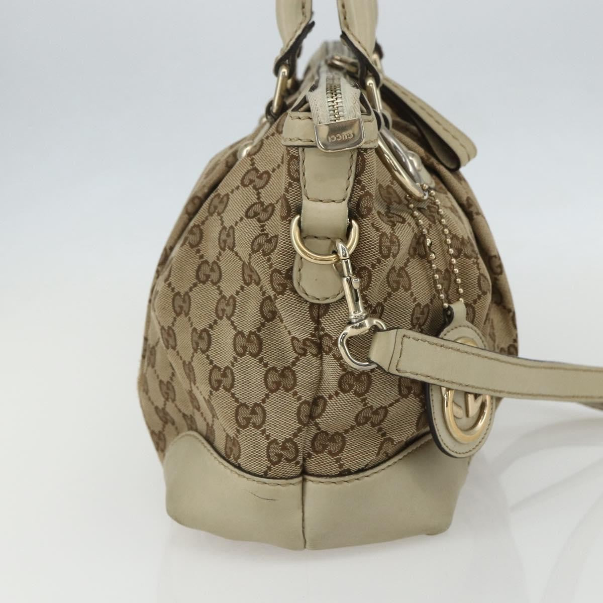 Gucci Sukey Top Handle Satchel Gg Coated Canvas Beige Canvas Handbag (Authentic  )