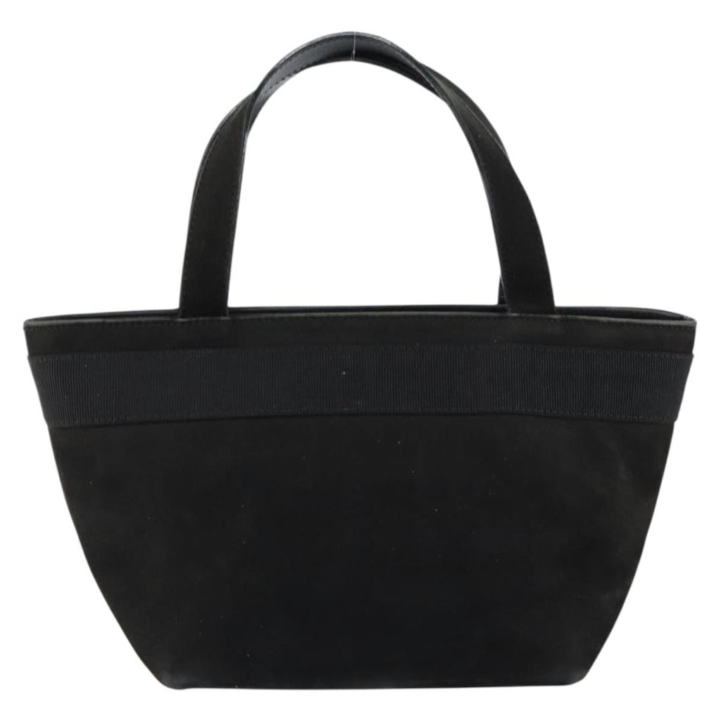 Salvatore Ferragamo Vala Handbag Suede Black Suede Handbag (Authentic  )