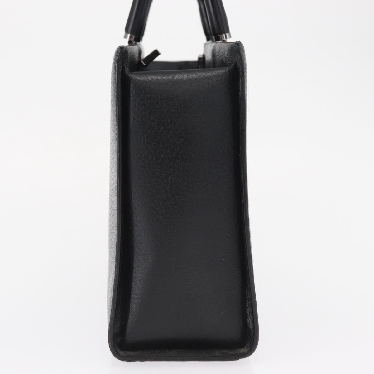 Gucci Vintage Bamboo Handle Bag Leather Black Leather Handbag (Authentic  )