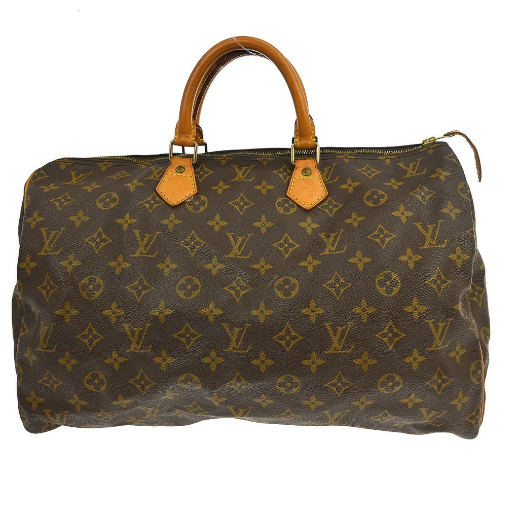 Louis Vuitton Speedy Handbag Monogram Canvas Brown Canvas Handbag ( )