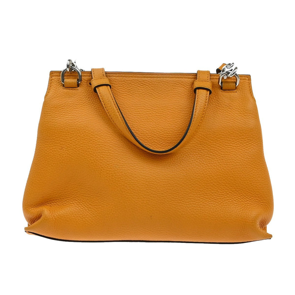 Gucci Bamboo Daily Top Handle Bag Leather Orange Leather Handbag ( )