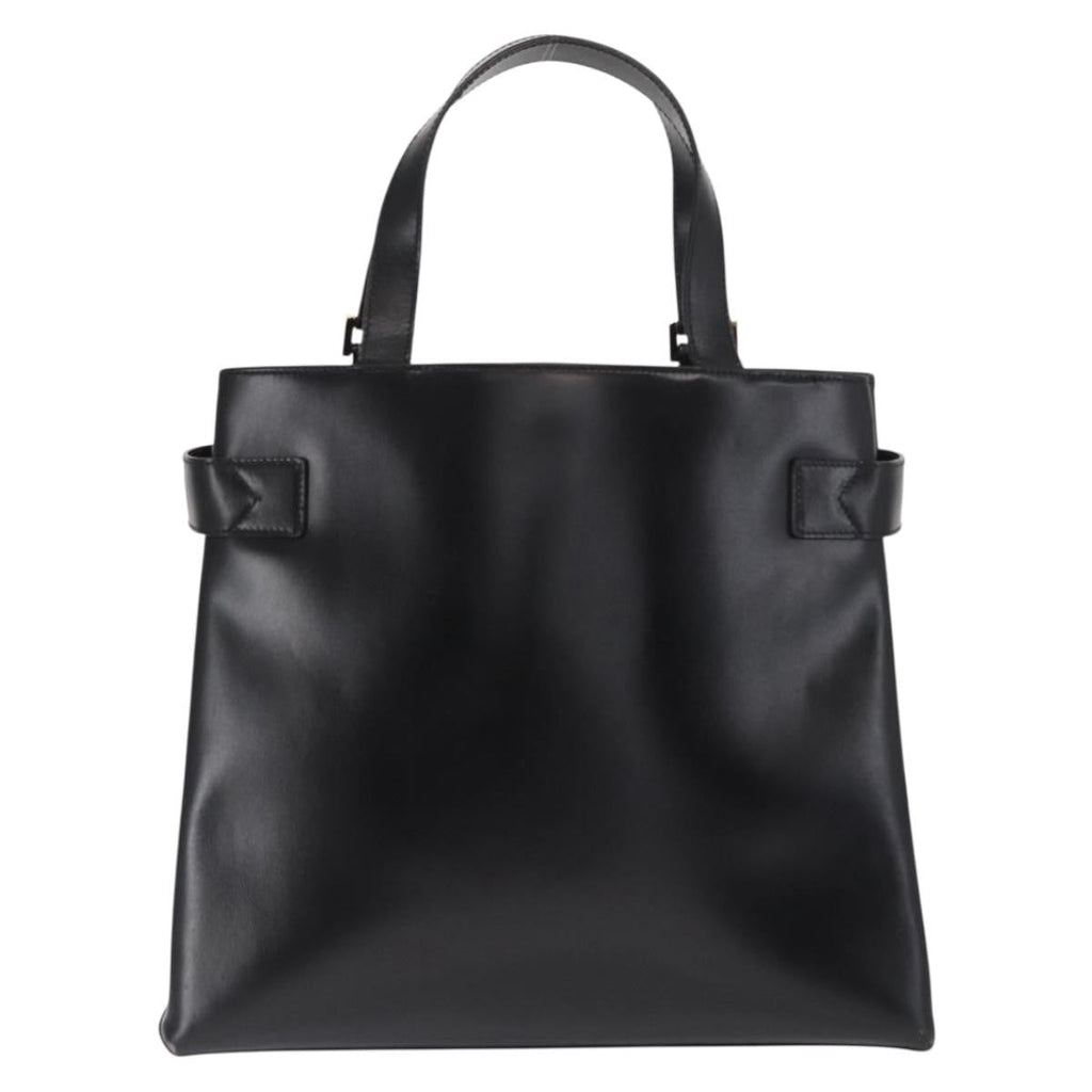 Gucci Vintage Handbag Leather Black Leather Handbag (Authentic  )