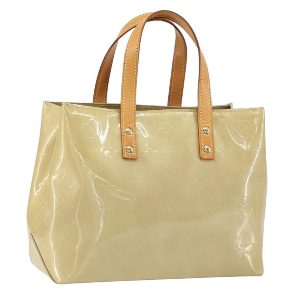 Louis Vuitton Reade Handbag Monogram Vernis Beige Patent_Leather Handbag (Authentic  )