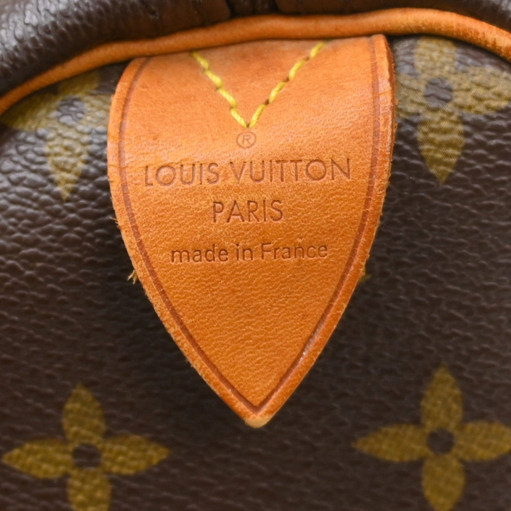 Louis Vuitton Speedy Handbag Monogram Canvas Brown Canvas Handbag ( )