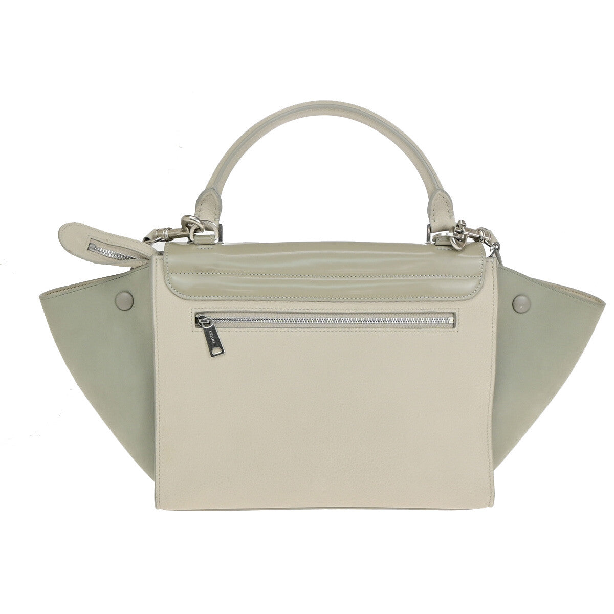 Celine Trapeze Bag Leather Beige Leather Handbag (Authentic  )