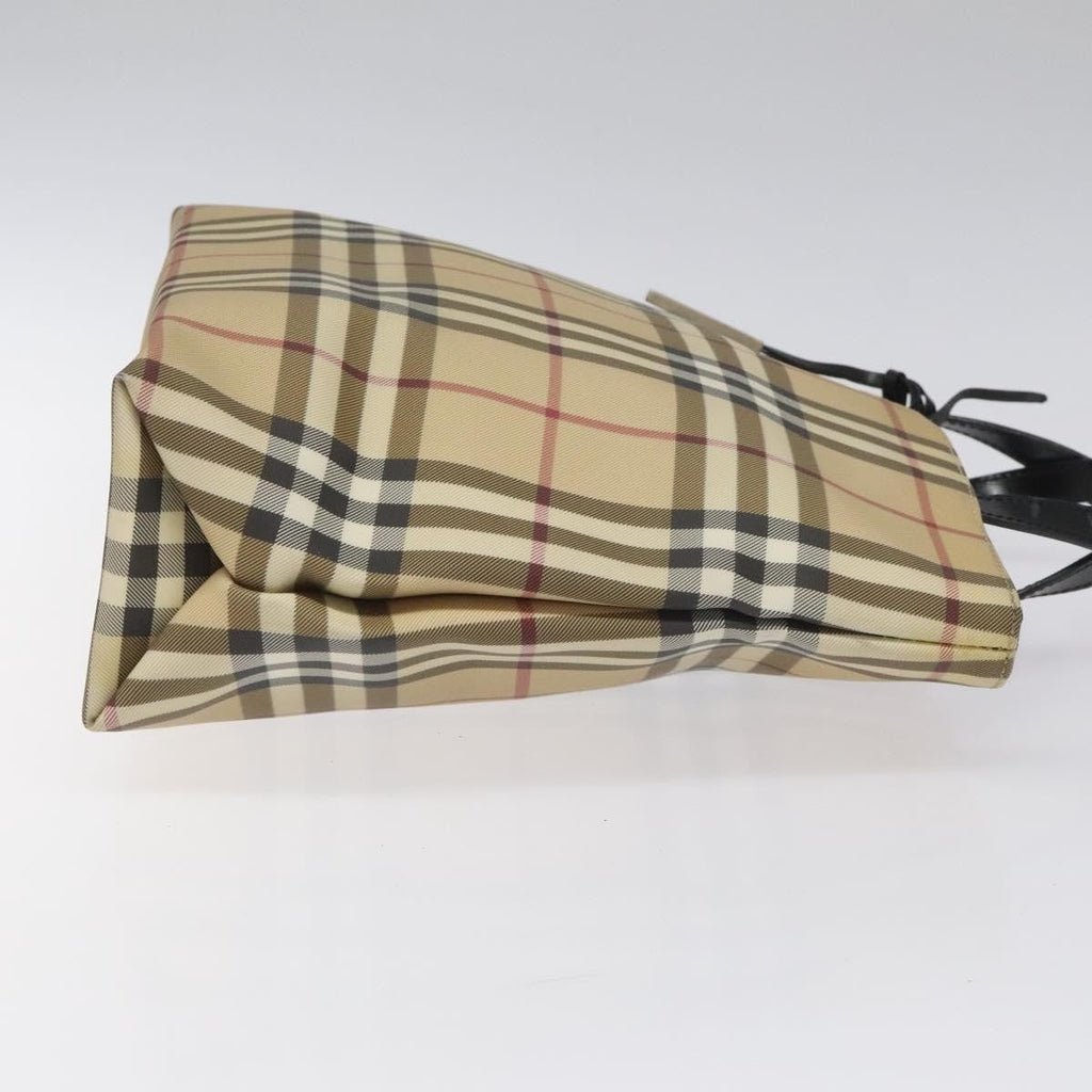 Burberry Nova Check Handbag Nova Check Canvas Beige Canvas Handbag (Authentic  )