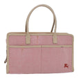 Burberry Blue Label Handbag Canvas Pink Canvas Handbag ( )
