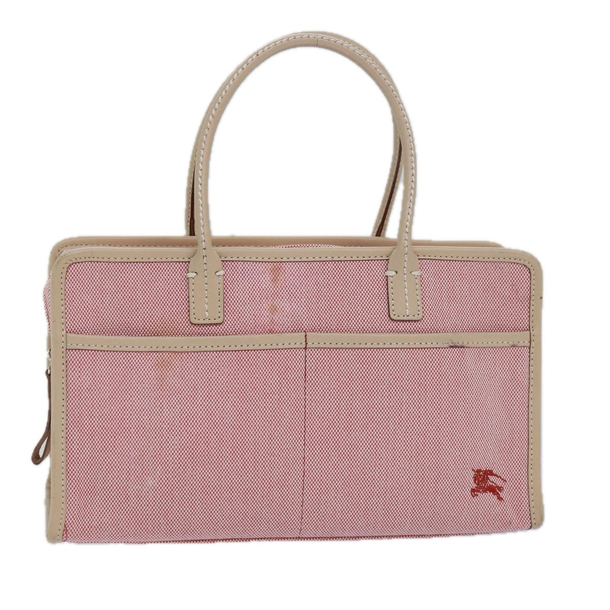 Burberry Blue Label Handbag Canvas Pink Canvas Handbag ( )