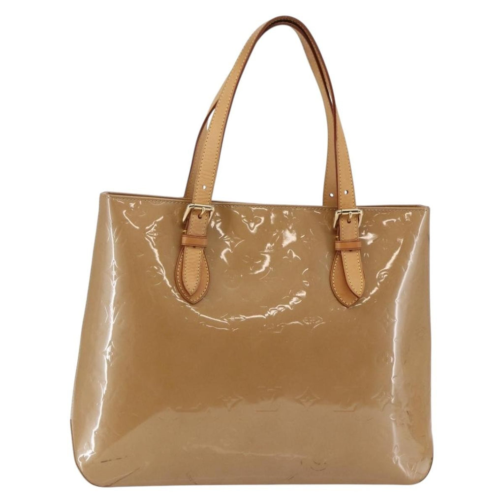 Louis Vuitton Brentwood Handbag Monogram Vernis Brown Patent_Leather Bag (Authentic  )