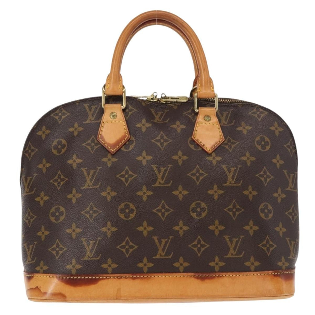 Louis Vuitton Alma Handbag Monogram Canvas Brown Canvas Handbag (Authentic  )