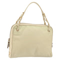 Prada Vintage Handbag Tessuto Beige Nylon Handbag (Authentic  )