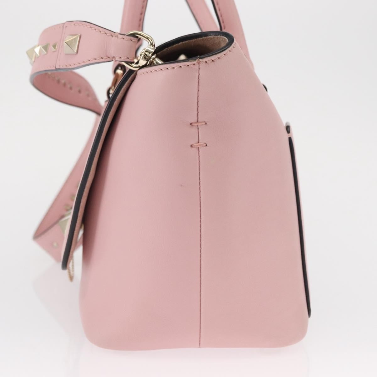 Valentino Garavani Demilune Flap Satchel Leather Pink Leather Handbag (Authentic  )
