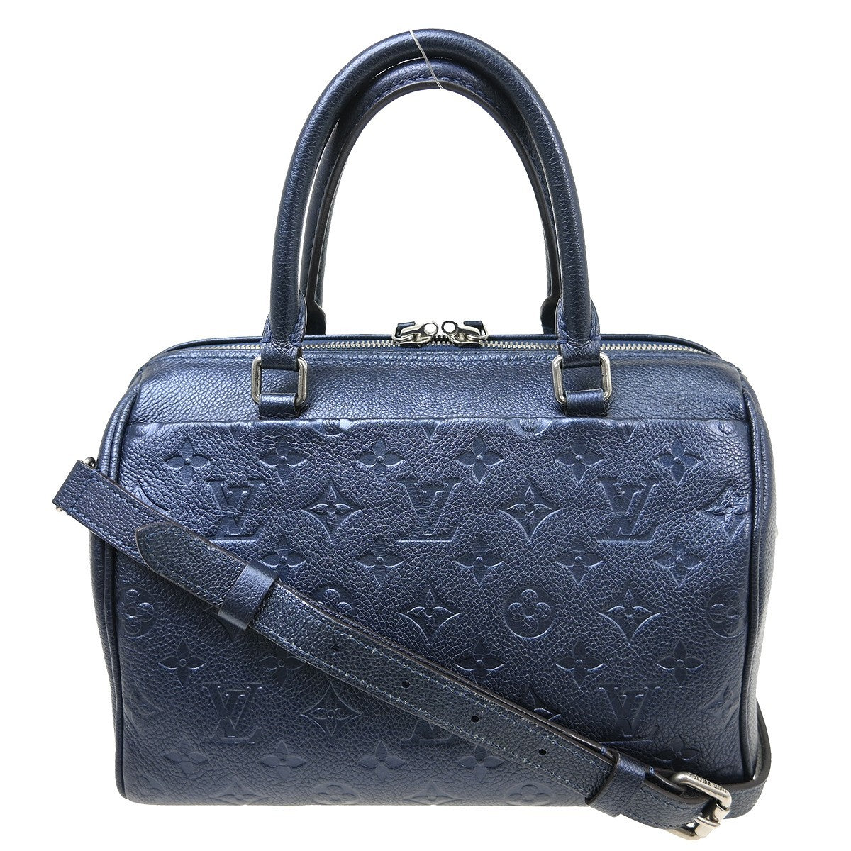 Louis Vuitton Speedy Bandouliere Nm Bag Pins Monogram Empreinte Leather Blue Leather Handbag ( )