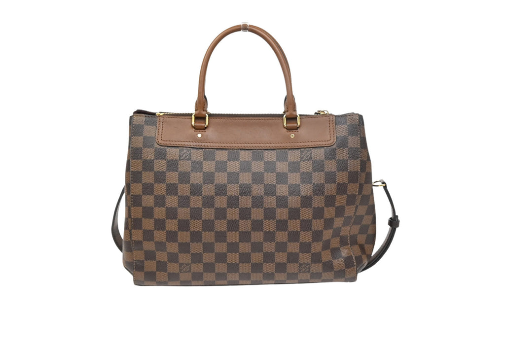 Louis Vuitton Greenwich Bag Damier Brown Leather Handbag (Authentic  )