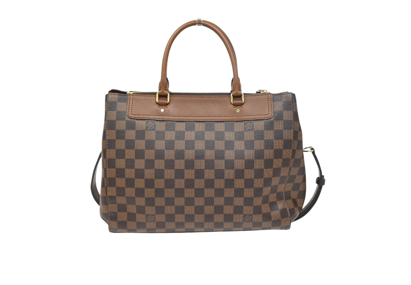 Louis Vuitton Greenwich Bag Damier Brown Leather Handbag (Authentic  )