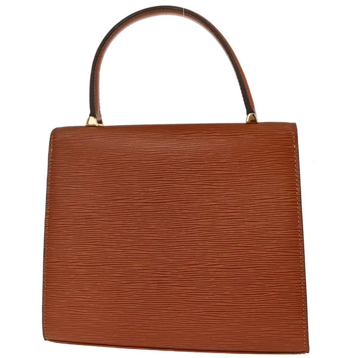 Louis Vuitton Malesherbes Handbag Epi Leather Brown Leather Handbag (Authentic  )