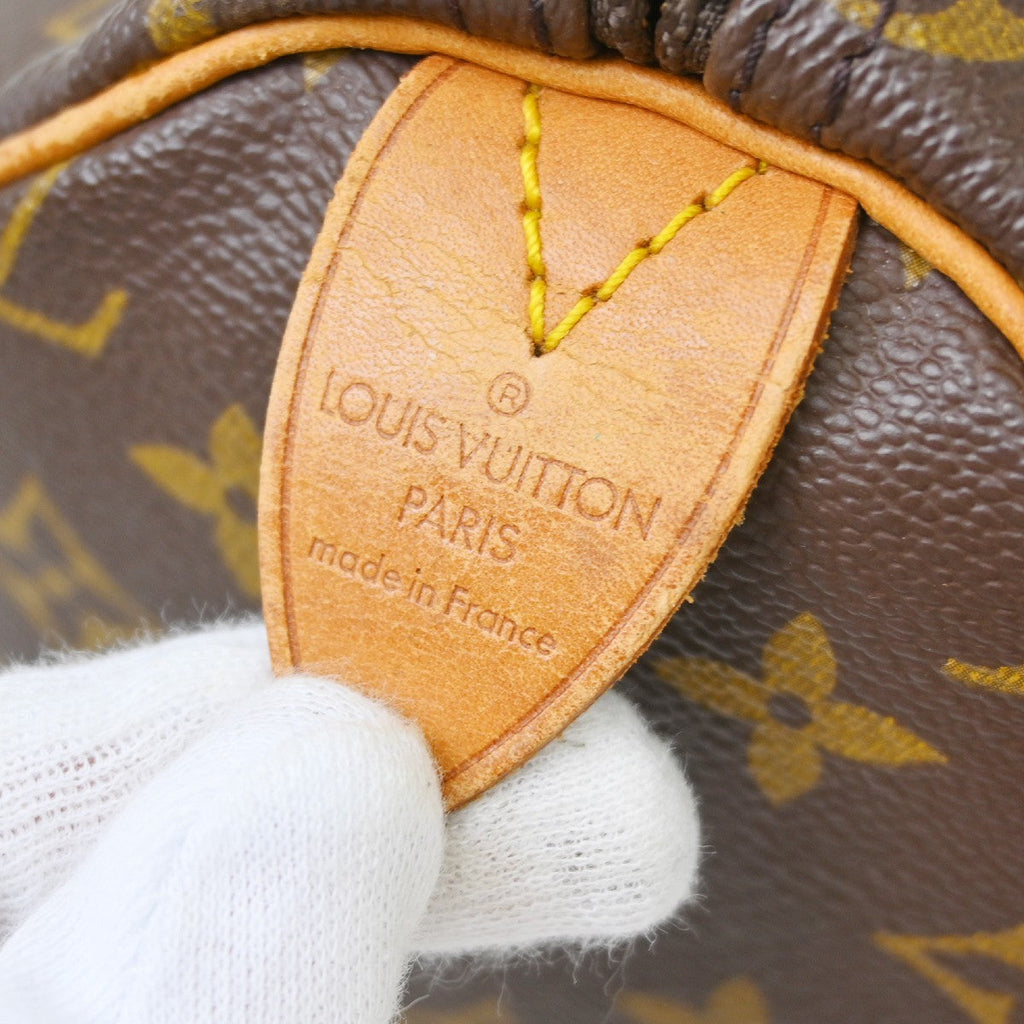 Louis Vuitton Speedy Handbag Monogram Canvas Brown Canvas Handbag ( )
