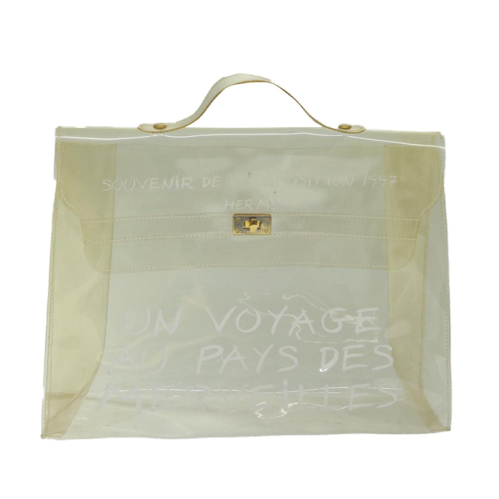 Hermes Kelly Souvenir Bag Vinyl Clear Plastic Handbag (Authentic  )