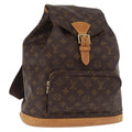 Louis Vuitton Vintage Montsouris Backpack Monogram Canvas Brown Canvas Backpack Bag ( )