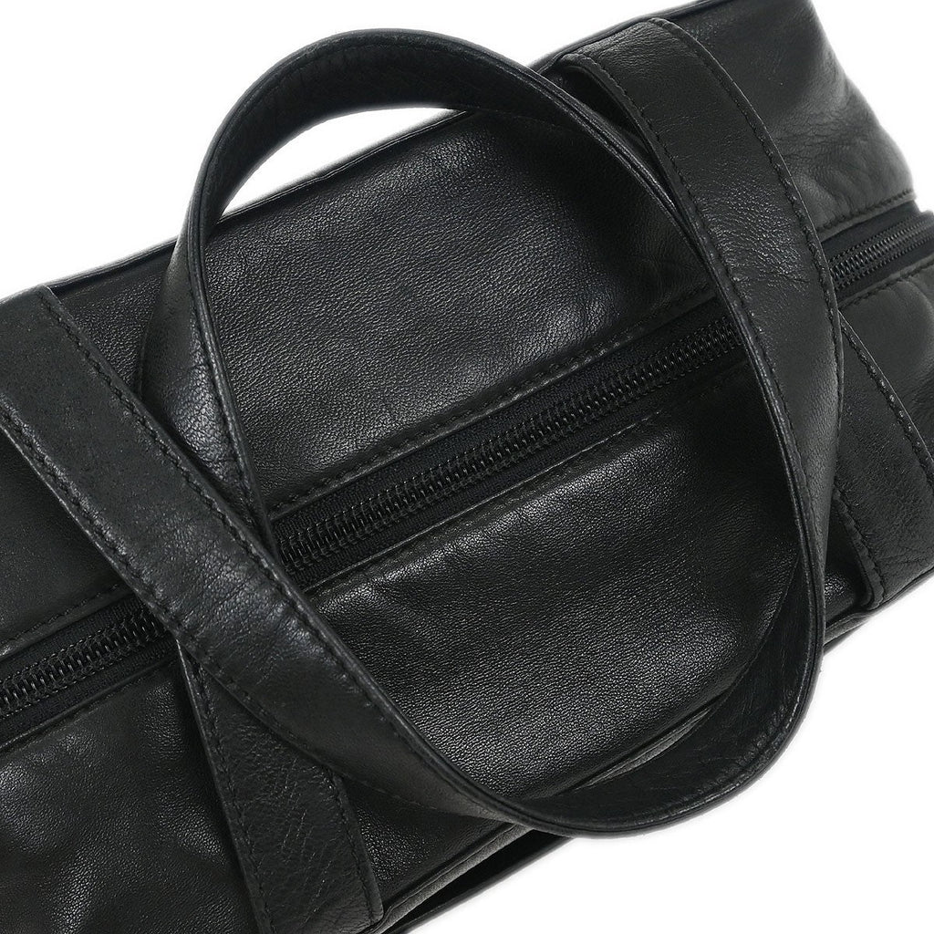 Loewe Anagram Handbag Leather Black Leather Handbag (Authentic  )