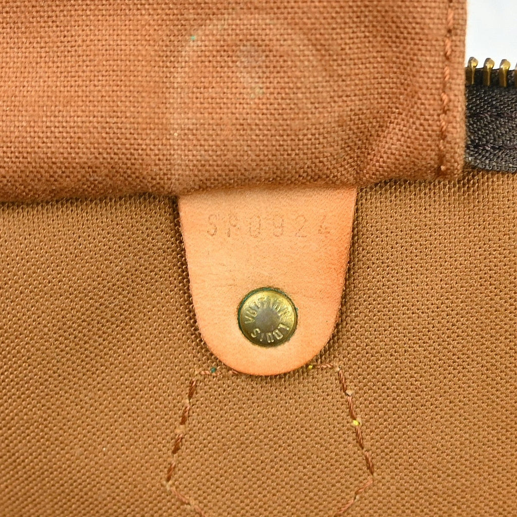 Louis Vuitton Speedy Handbag Monogram Canvas Brown Canvas Handbag ( )