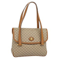 Celine Vintage Macadam Handbag Canvas And Leather Beige Canvas Handbag (Authentic  )