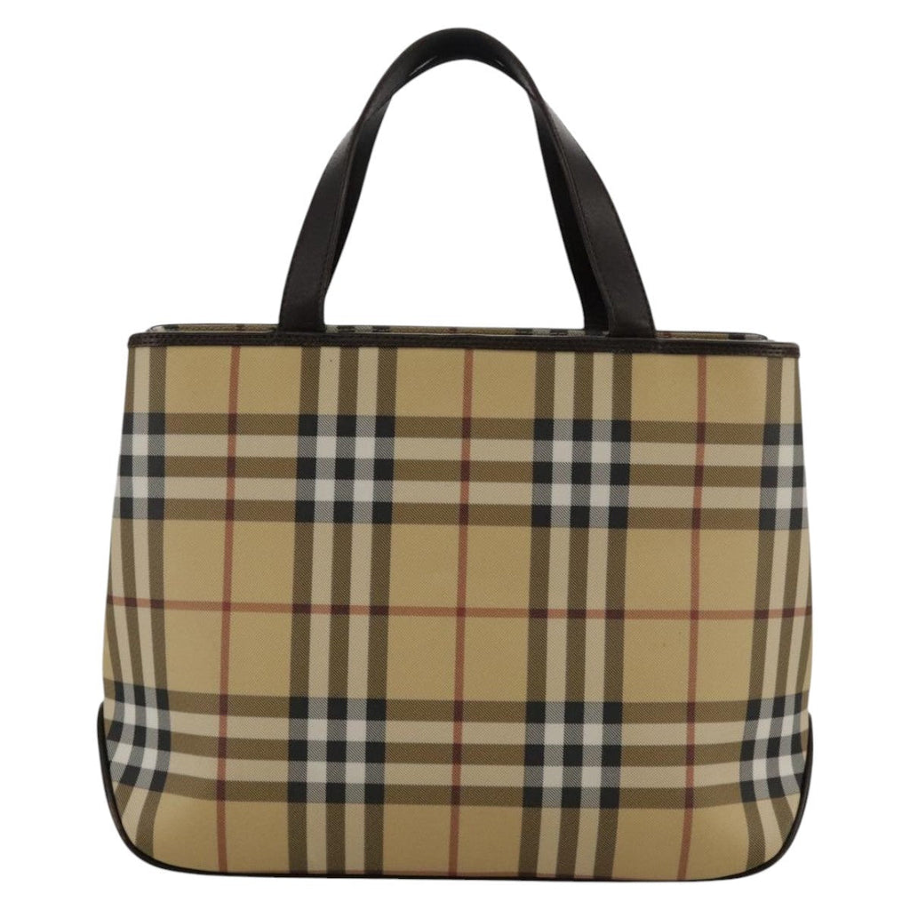 Burberry Nova Check Handbag Nova Check Canvas And Leather Beige Canvas Handbag (Authentic  )