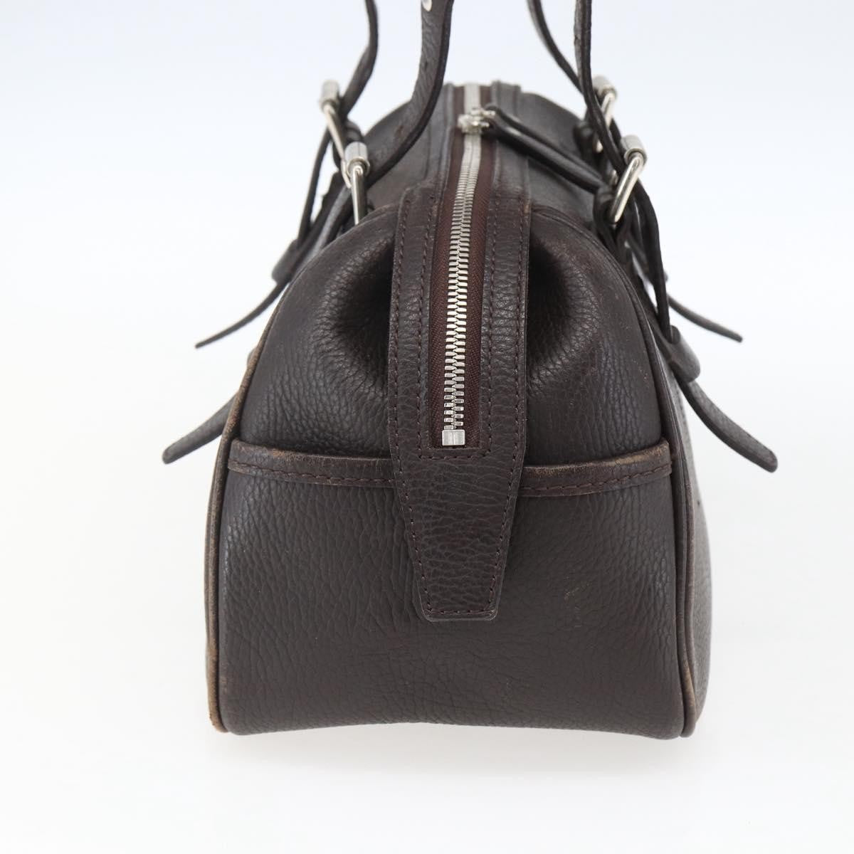Burberry Vintage Handbag Leather Brown Leather Handbag (Authentic  )