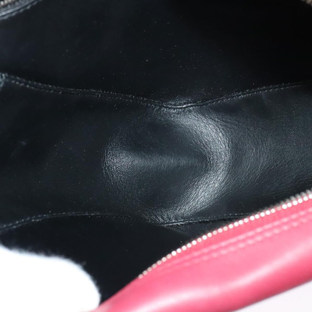 Balenciaga Triangle Duffle Bag Leather Red Leather Handbag (Authentic  )