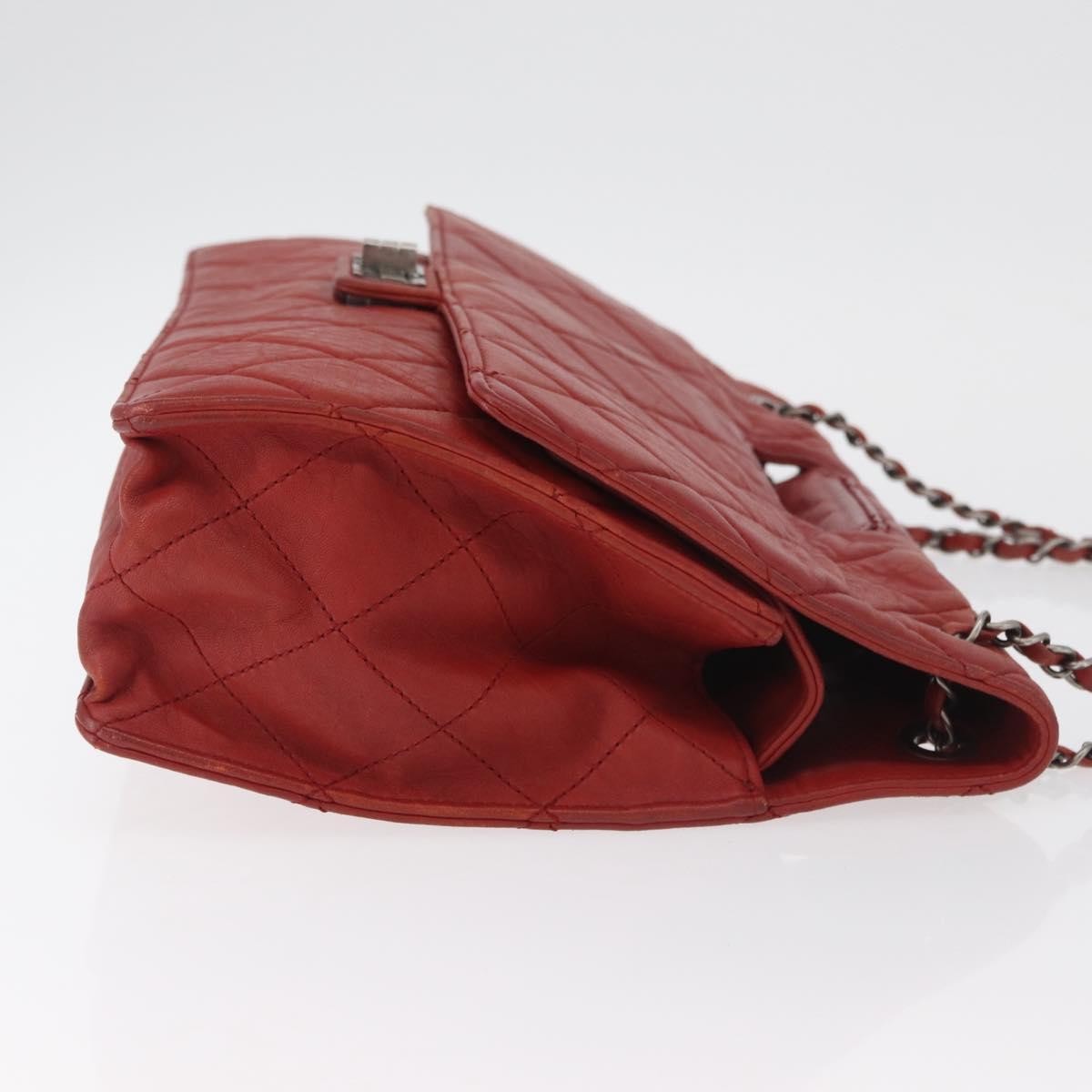 Chanel 2.55 Shoulder Bag Leather Red Leather Handbag ( )