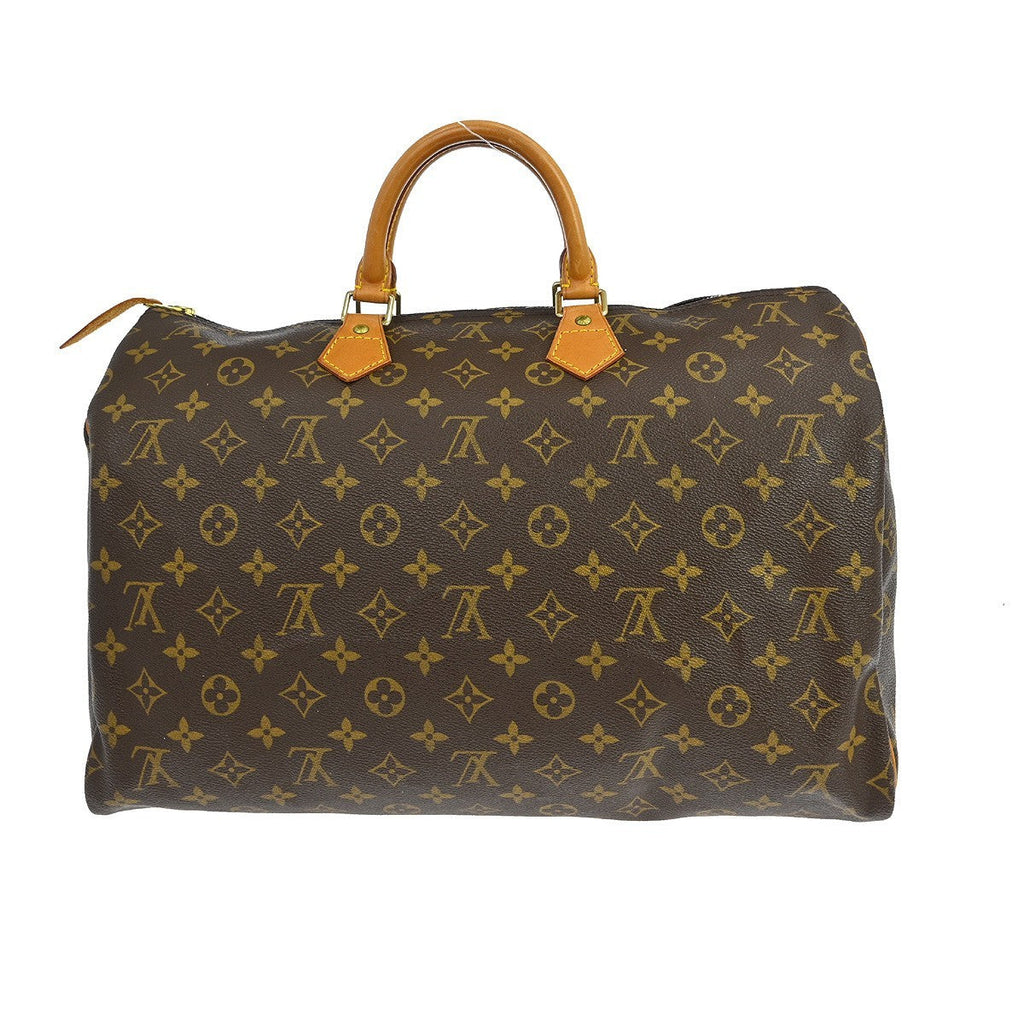 Louis Vuitton Speedy Handbag Monogram Canvas Brown Canvas Handbag ( )