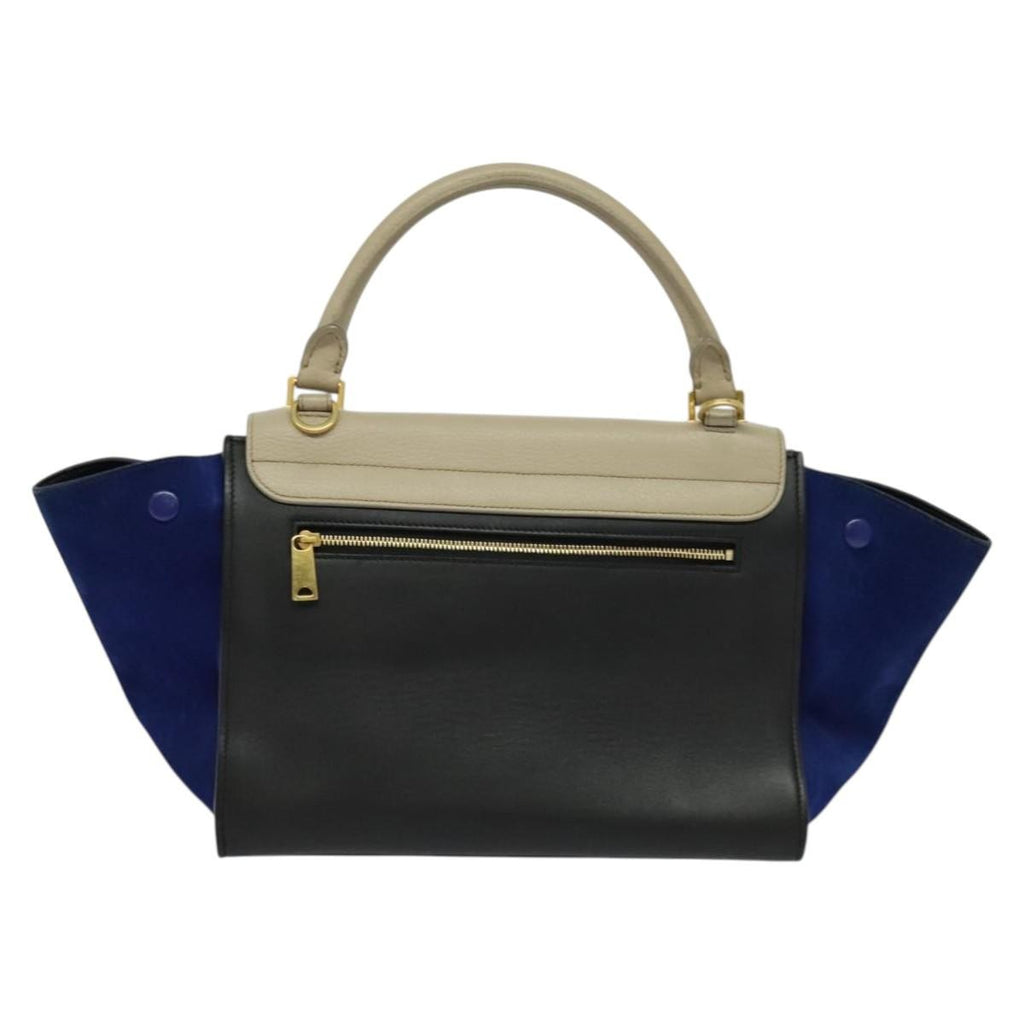 Celine Tricolor Trapeze Bag Leather Beige Leather Handbag (Authentic  )